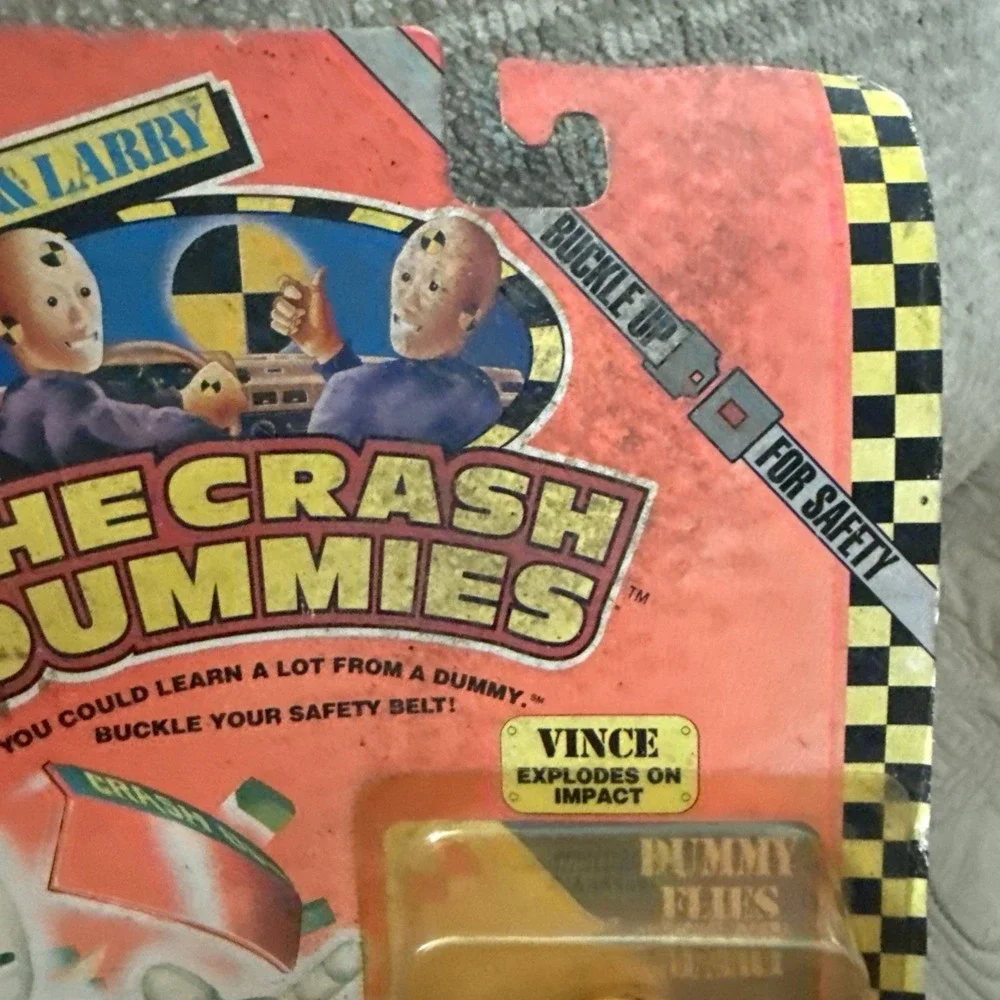 Vintage 1991 Tyco The Crash Test Dummies VINCE Action Figure - New On Card-2